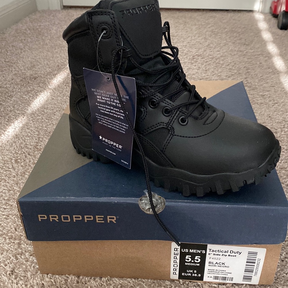 Black Propper Work Boots